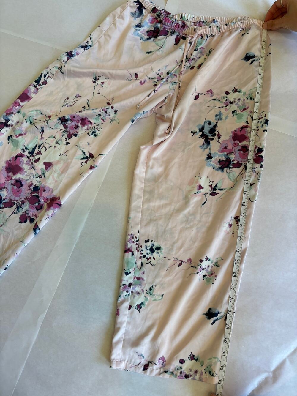 Floral Silky Pajama Lounge Pants Size M Loungewear